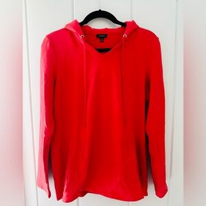 Talbots Red V-Neck Hoodie / Medium